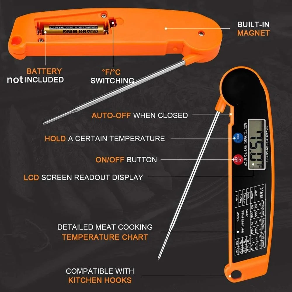 Digital Kitchen Food Thermometer For Meat Cooking Grilling