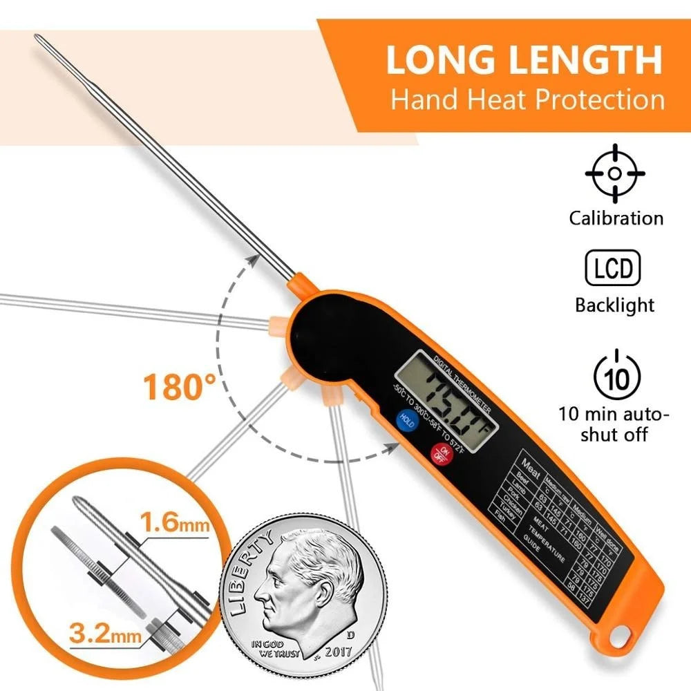 Digital Kitchen Food Thermometer For Meat Cooking Grilling