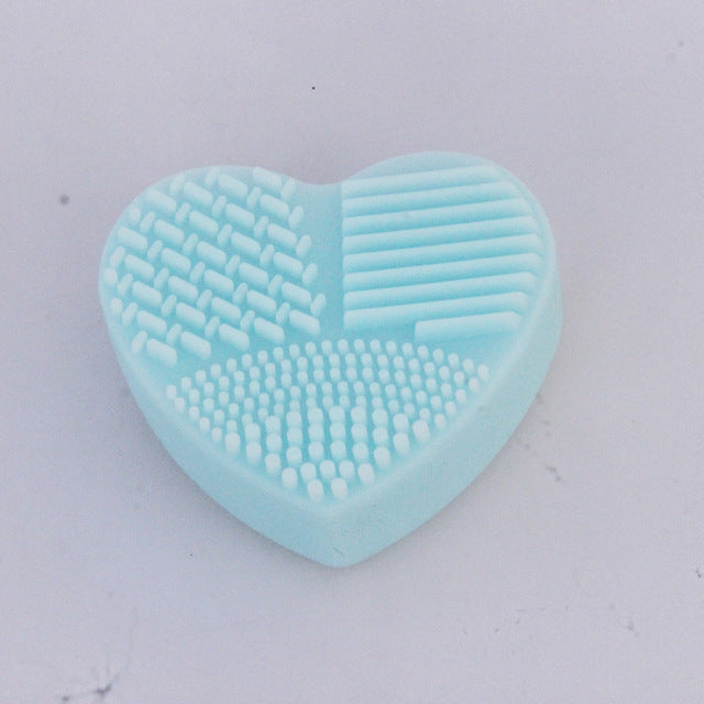 Heart Shape Makeup Brush Cleaning